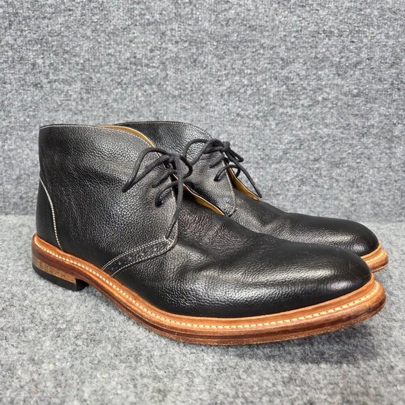 Stacy Adams Men's M2 Black Plain Toe Chukka Boots Goodyear Welted 12 D - Picture 1 of 15